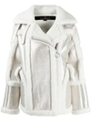 Nicole Benisti Montaigne Metallic Shearling And Shell-down Coat In White