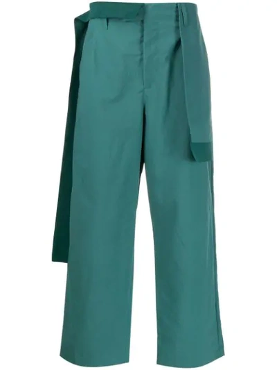 Craig Green Draped-panel Straight Trousers In Green