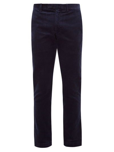 Polo Ralph Lauren Cotton-corduroy Slim-fit Chino Trousers In Navy