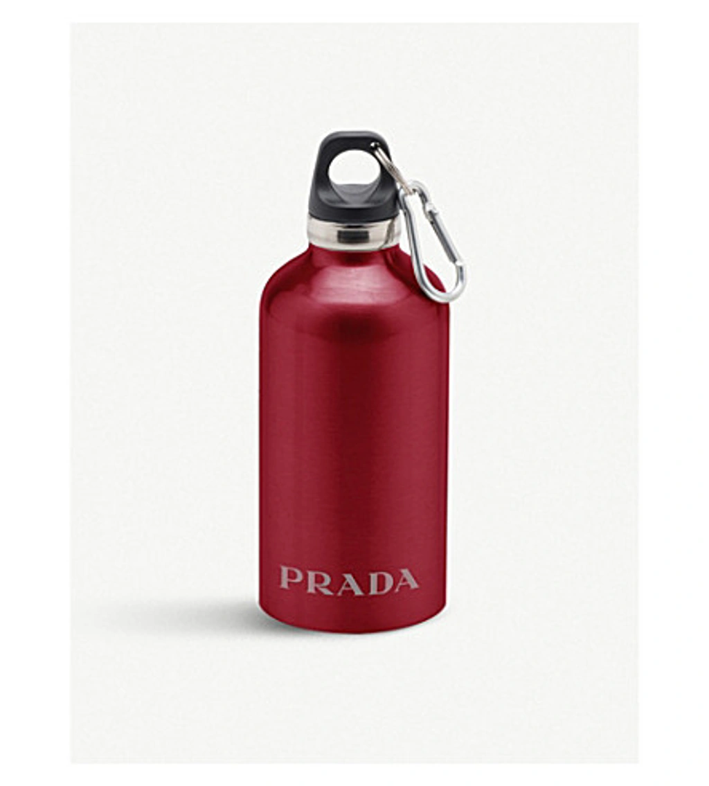 Prada Insulated Stainless Steel Water Bottle 350ml In Rosso | ModeSens