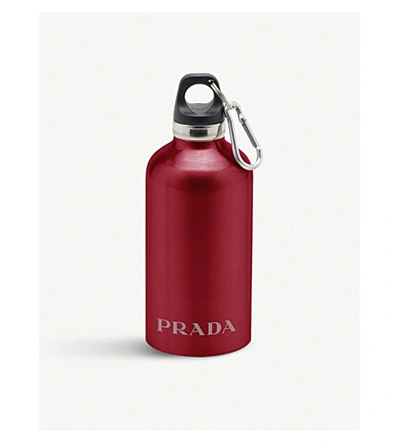 Prada Insulated Stainless Steel Water Bottle 350ml In Rosso | ModeSens