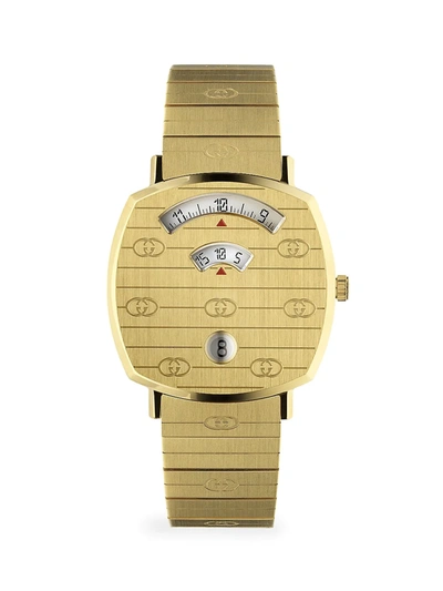 Gucci Men's Swiss Grip Gold-tone Pvd Stainless Steel Bracelet Watch 38mm