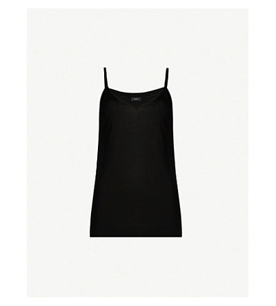 Joseph V-neck Silk-jersey Camisole Top In Black