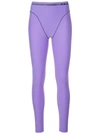 Adam Selman Sport French Cut High-rise Stretch-jersey Leggings In Purple