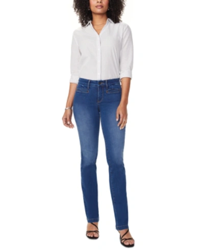 Nydj Marilyn Tailored Welt-pocket Straight Jeans In Clean Napier In Cln Napier