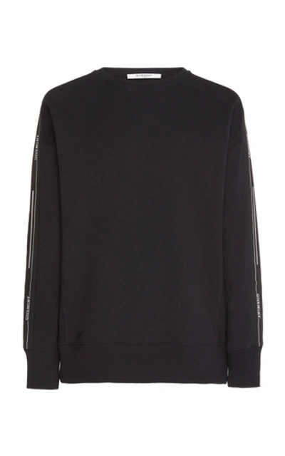 Givenchy Logo-jacquard Cotton-jersey Sweatshirt In Black