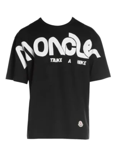 モンクレール TAKE A HIKE Tシャツ 黒 Moncler Genius 2 Moncler 1952 Take A Hike Logo T-shirt In Black