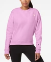 Champion Women's Essential Reverse Weave Fleece Sweatshirt In Paper Orchid