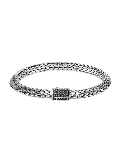 John Hardy Chain Classic Sterling Silver & Black Sapphire Tiga Chain Bracelet