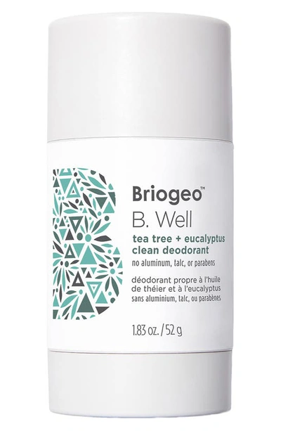 Briogeo B. Well Tea Tree + Eucalyptus Clean Natural Deodorant 1.83 oz/ 52 G In White