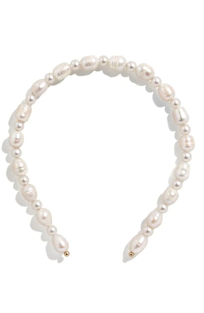 Baublebar Robin Freshwater & Imitation Pearl Headband In Ivory