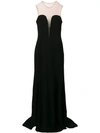 Stella Mccartney Sheer Panel Evening Dress In Black