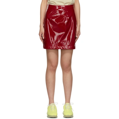 Kirin Red Latex Miniskirt