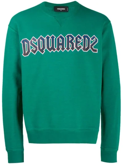 Dsquared2 Logo Heavy Metal Sweatshirt In Black