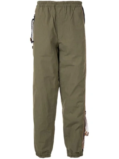 Kolor Elasticated Cargo Trousers In Green