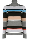 Aztech Mountain 'matterhorn' Striped Turtleneck Sweater In Multi-colour