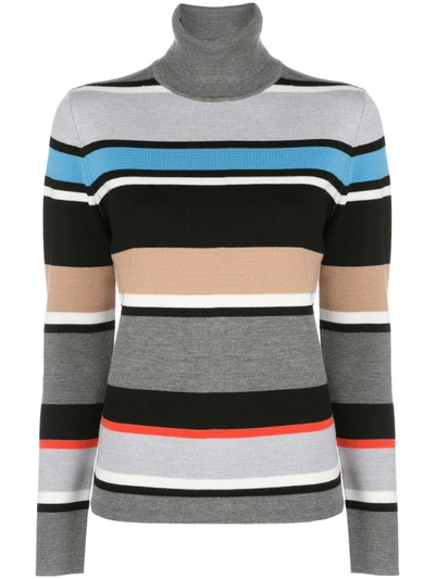 Aztech Mountain 'matterhorn' Striped Turtleneck Sweater In Multi-colour