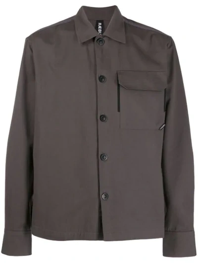 Raeburn Chest Pocket Shirt Jacket In Grey