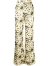 Etro Floral-print Palazzo Trousers In Neutrals