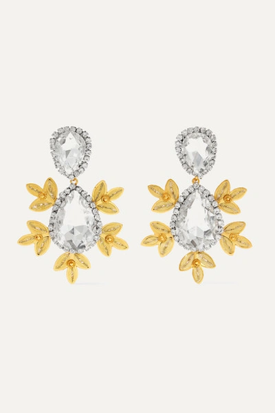 Mallarino Garance Crystal And Gold Vermeil Earrings