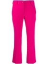 Alberto Biani Cropped Flared Trousers In Pink