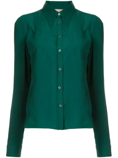 N°21 Pointed Collar Shirt In Green
