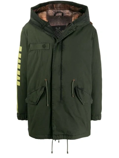 Mr & Mrs Italy Padded Parka Coat In Green