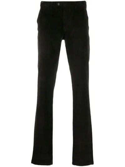 Canali Corduroy Straight Leg Trousers In Brown