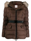 Moncler Clion Padded Jacket In Brown