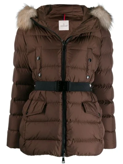 Moncler Clion Padded Jacket In Brown