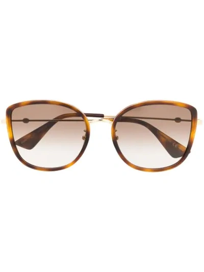 Gucci Oversized Frame Sunglasses In Brown