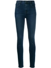 J Brand High Waisted Skinny Jeans In Phased