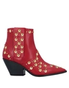 Casadei Ankle Boots In Red