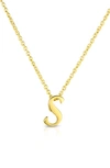 Roberto Coin Robert Coin Cursive Initial Pendant Necklace In Yellow Gold - S