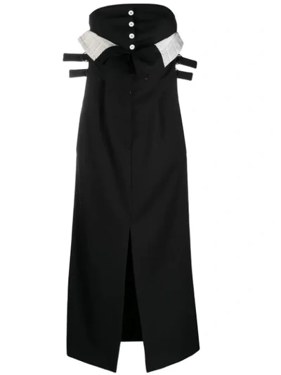 Acne Studios Strapless Tuxedo Dress Black