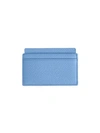 Smythson Panama Leather Card Case In Nile Blue