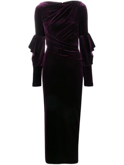 Talbot Runhof Rosia Evening Gown In Purple