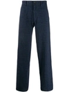 Comme Des Garçons Shirt Houndstooth Workstitch Trousers In Blue