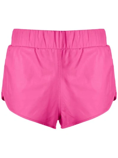 Andrea Bogosian Leather Shorts In Pink