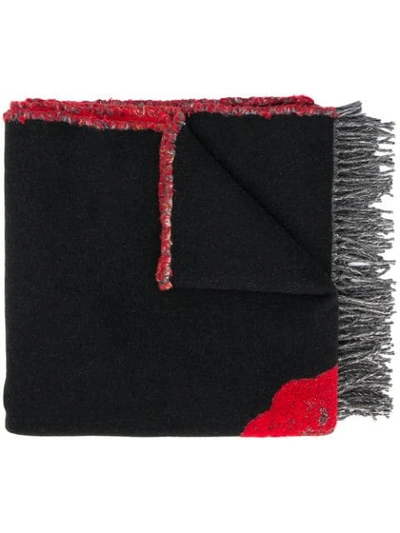 Valentino Lovers Knitted Stole In Black