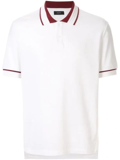 Joseph Piqué Polo Shirt In White