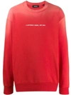 Diesel Sun-faded Effect Sweatshirt In Red