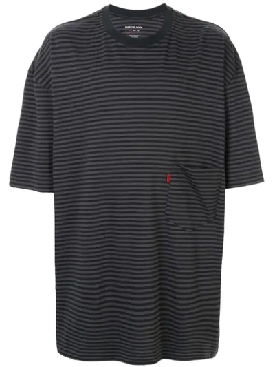 Martine Rose Relaxed Fit Striped T-shirt In Grey