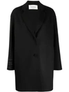 Valentino Oversized Single-breasted Coat In Black