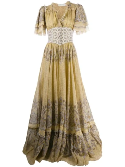 Etro Paisley Printed Maxi Dress In Neutrals