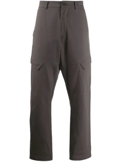 Raeburn Drill Straight-leg Trousers In Grey