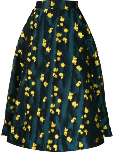 La Doublej Pussy Willow Circle Skirt In Blue