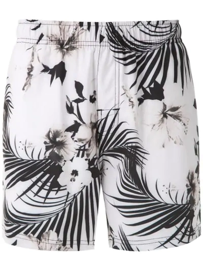 Osklen Hibisco Print Shorts In White