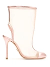 Andrea Bogosian Past Sheer Boots In Nude/rose