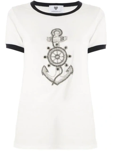Andrea Bogosian Pinny Embroidered T-shirt In White